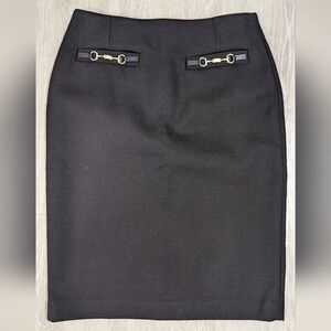 Brooks Brothers Black Pencil Skirt Size 4 NWT